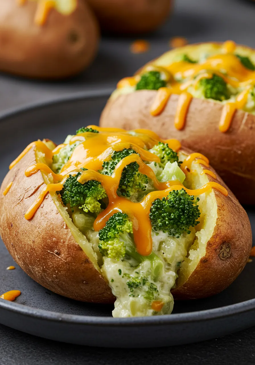 Broccoli and Cheddar Twice-Baked Potatoes - secondary view